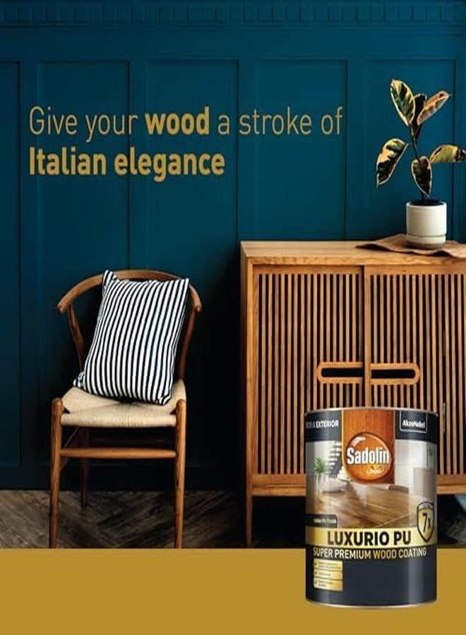 Dulux Sadolin by Dulux | Luxurio PU Gloss Finish Clear - Premium Wood Coating | Luxurious Italian Finish | Wood Polish with Excellent Scratch, Stain, and Crack Resistance, 1 litres - Image 3